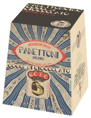 Kleiner Breramilano Panettoncino Cioccolato 100g in der dekorativen Geschenkbox von Il Gusto di Mario